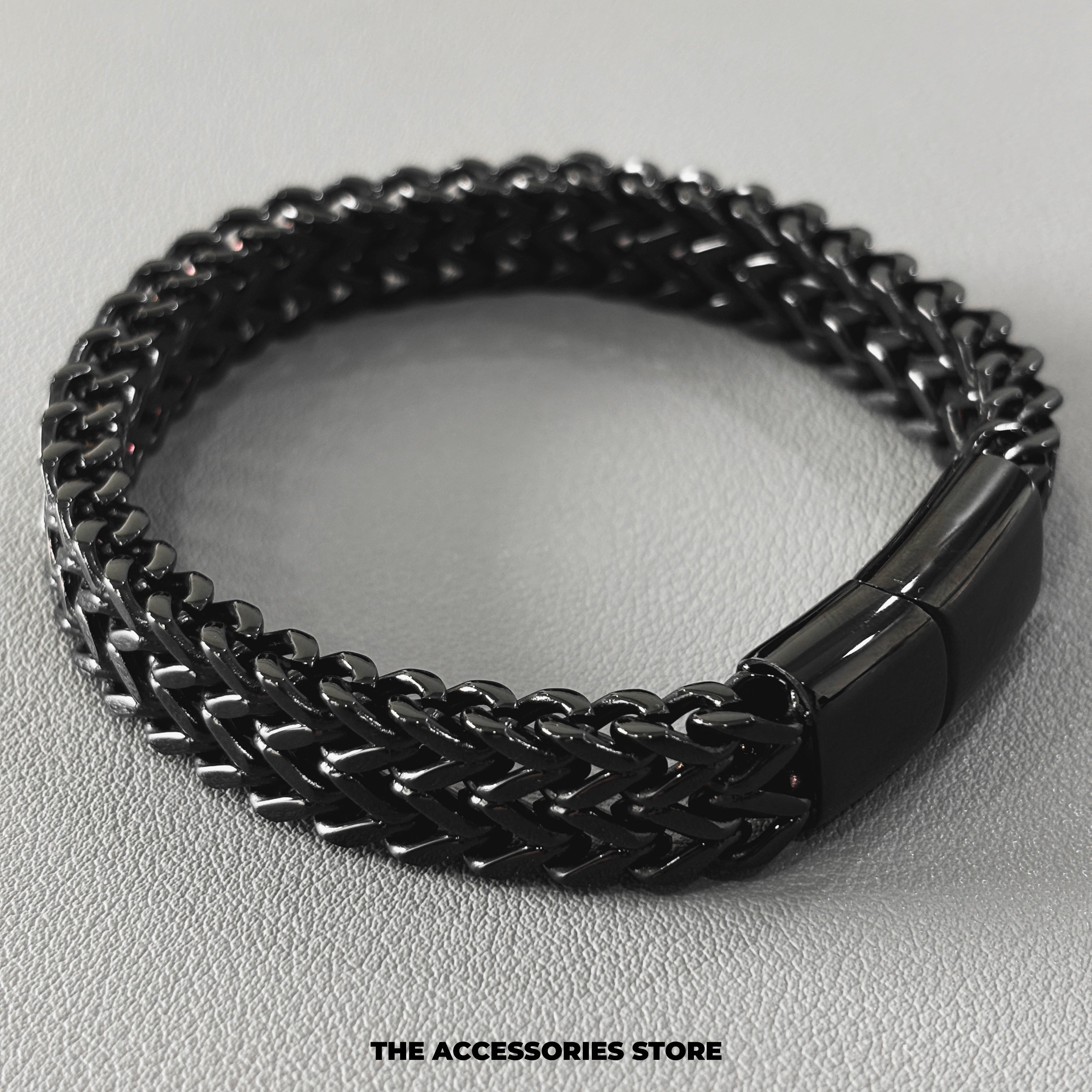 Dual Obsidian Bracelet Black