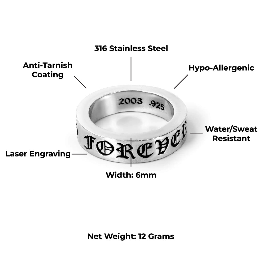 Forged Script Spacer Ring V1