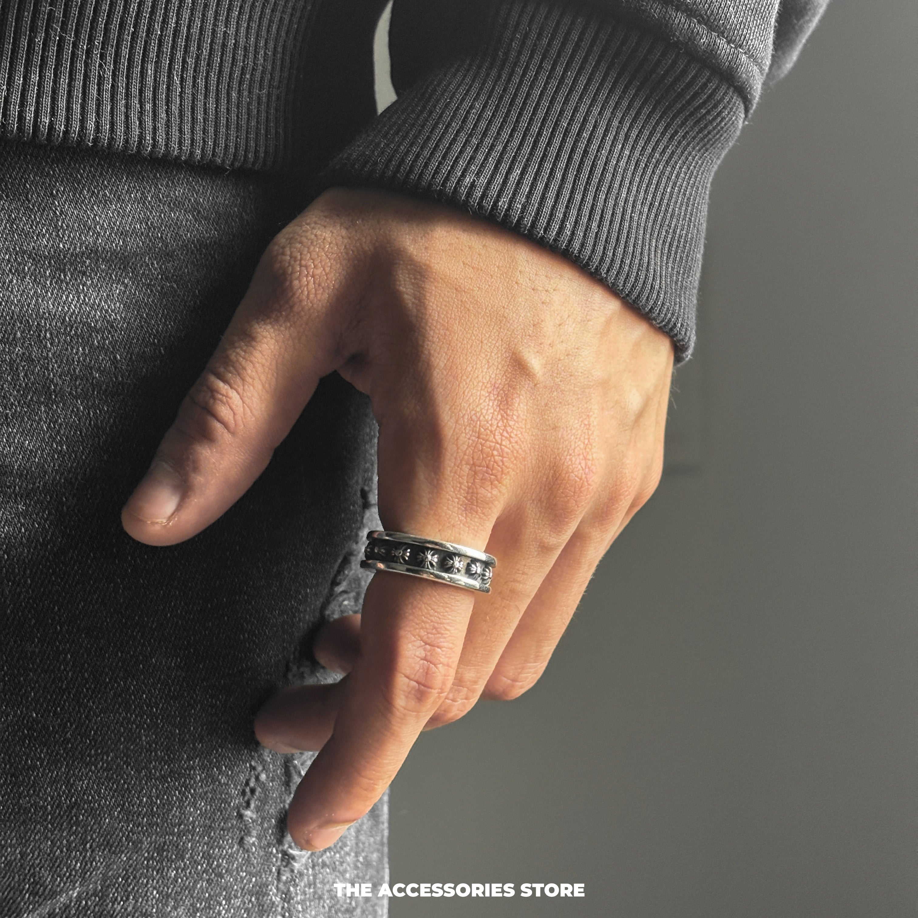 Obsidian Fleur Ring