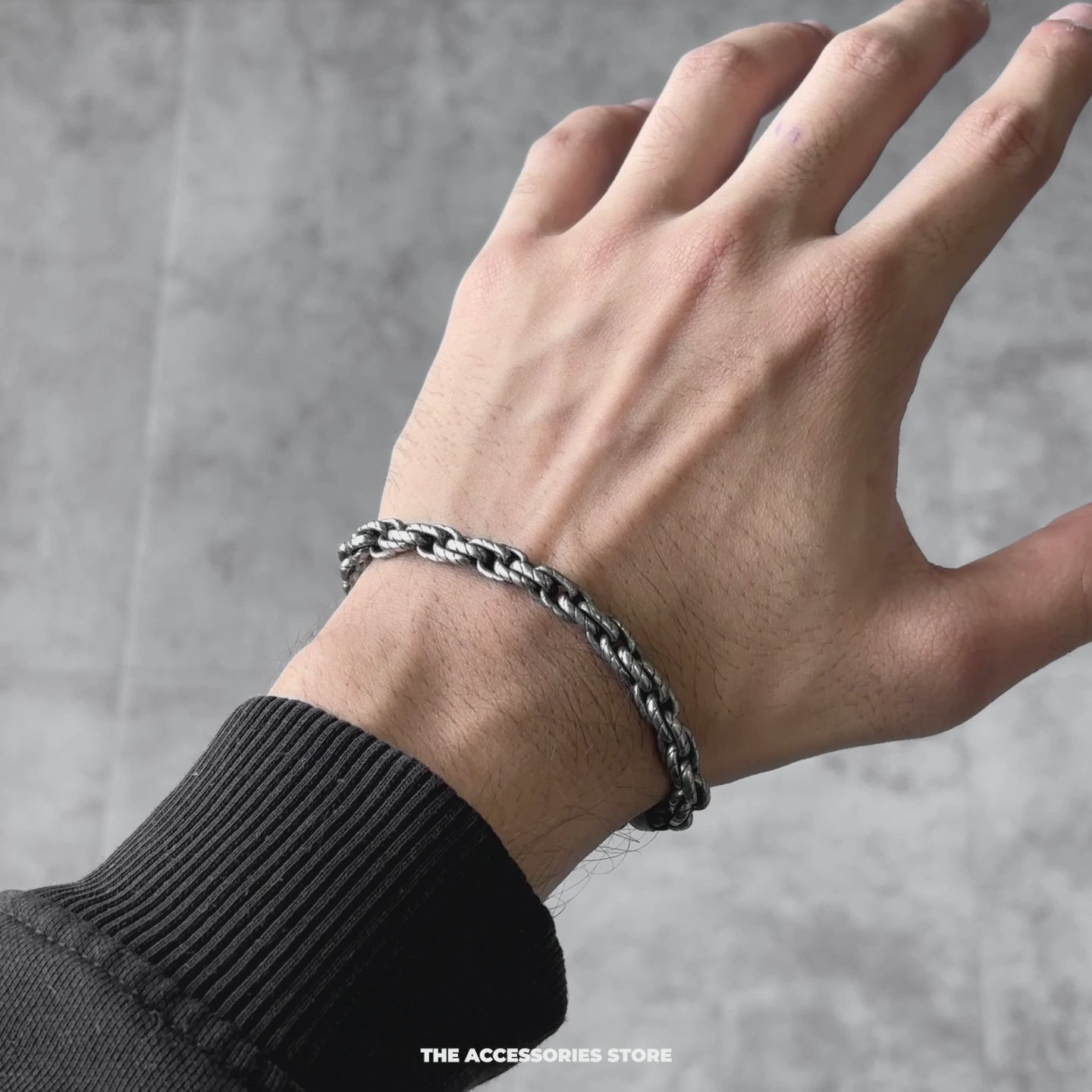 Obsidian Rope Bracelet 7MM