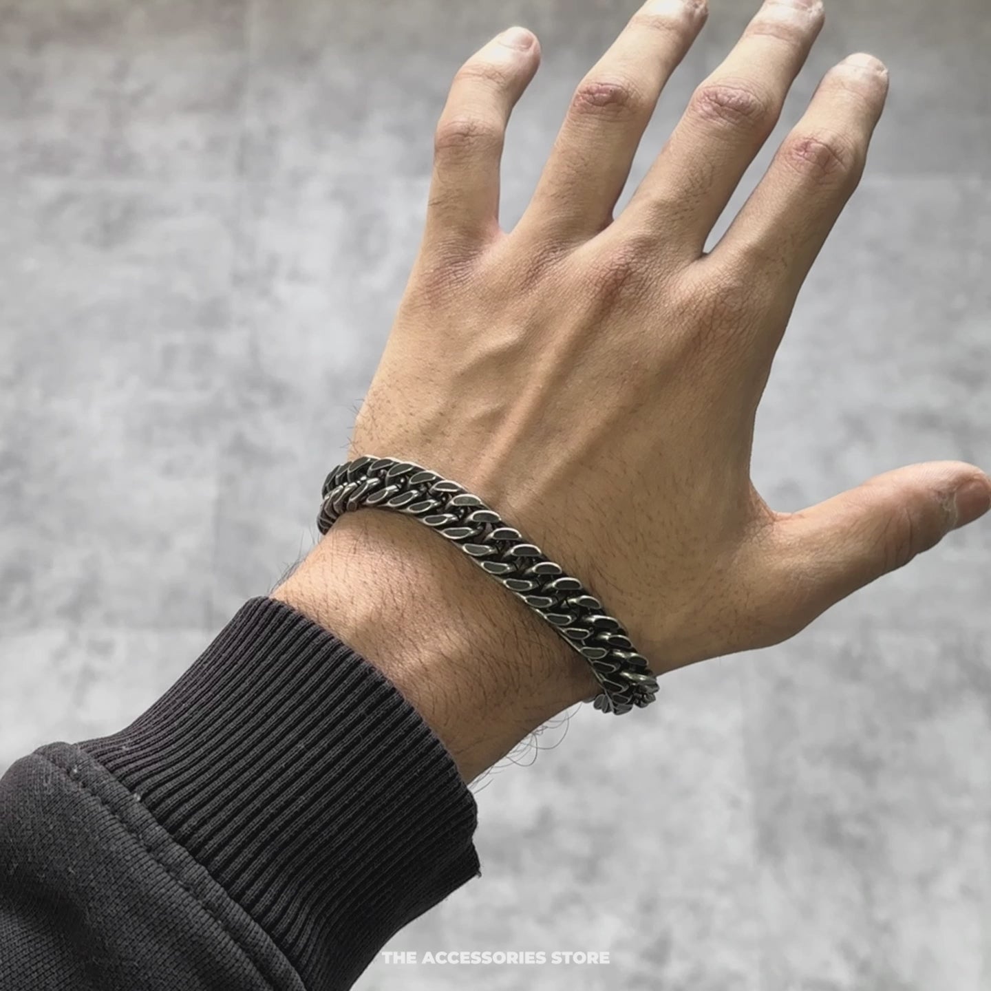 Obsidian Cuban Bracelet 10MM